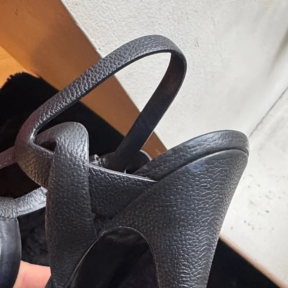 Saint Laurent Authentic Tribute Black Platform Heels - Picture 8 of 11